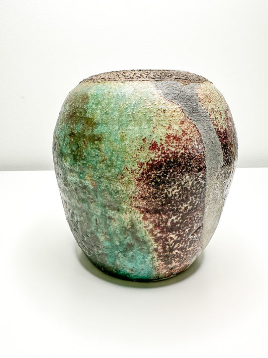 Vintage Glazed Stoneware Vase