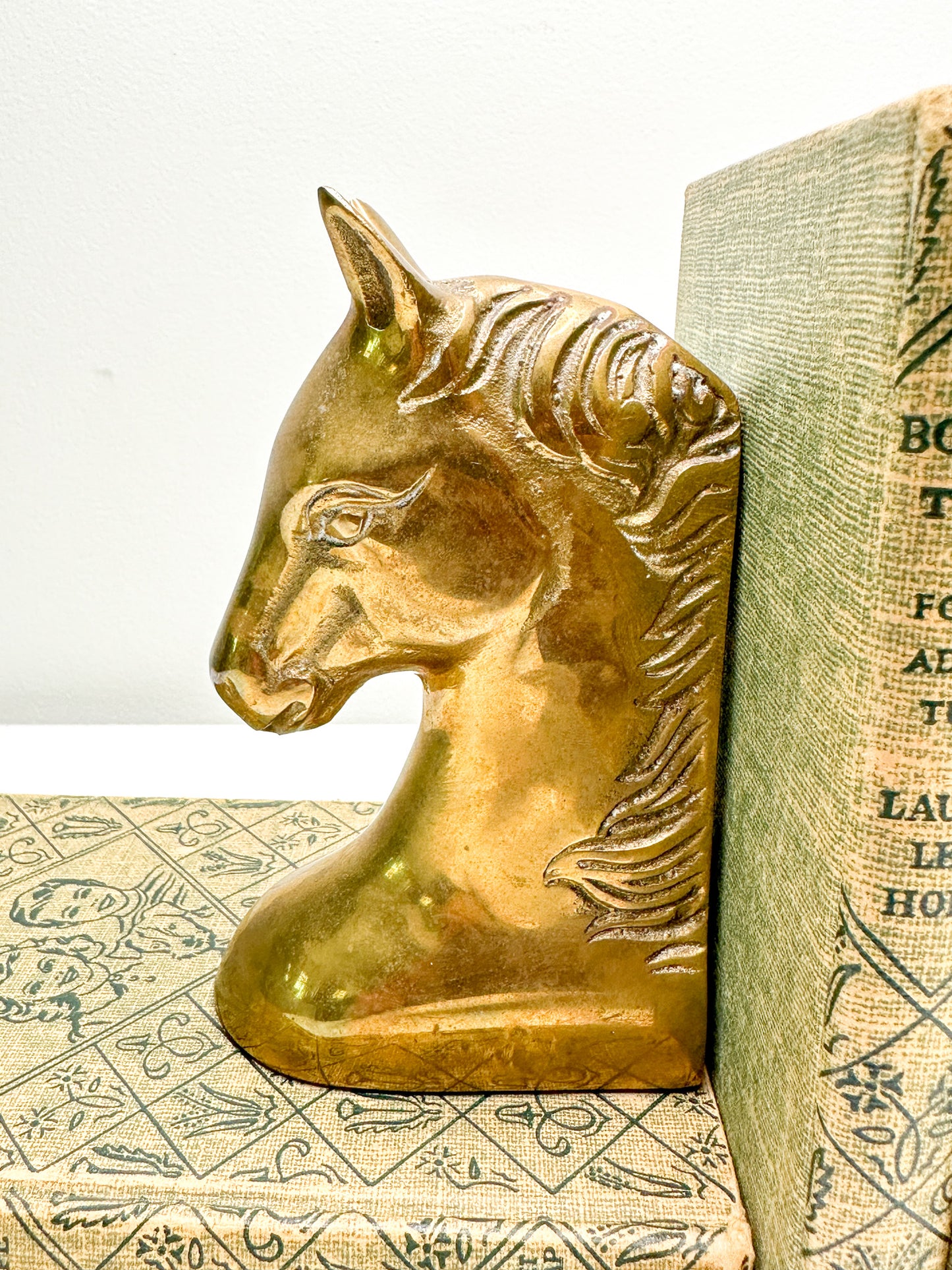 Brass Horse Head Book Ends| Solid Brass Horsehead Book|