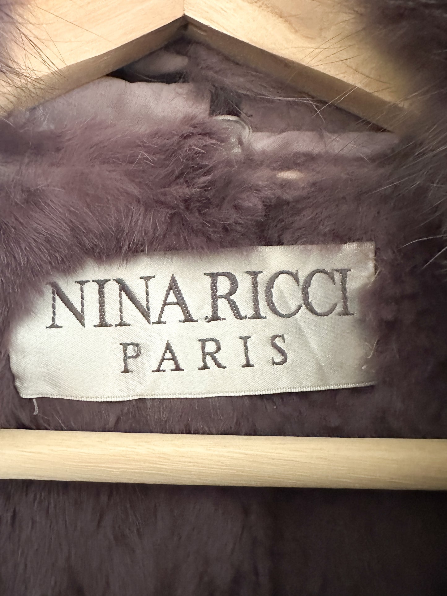 Nina Ricci Coat with Fur Collar and Lining | Lined Mid Length Coat | Warm Designer Coat