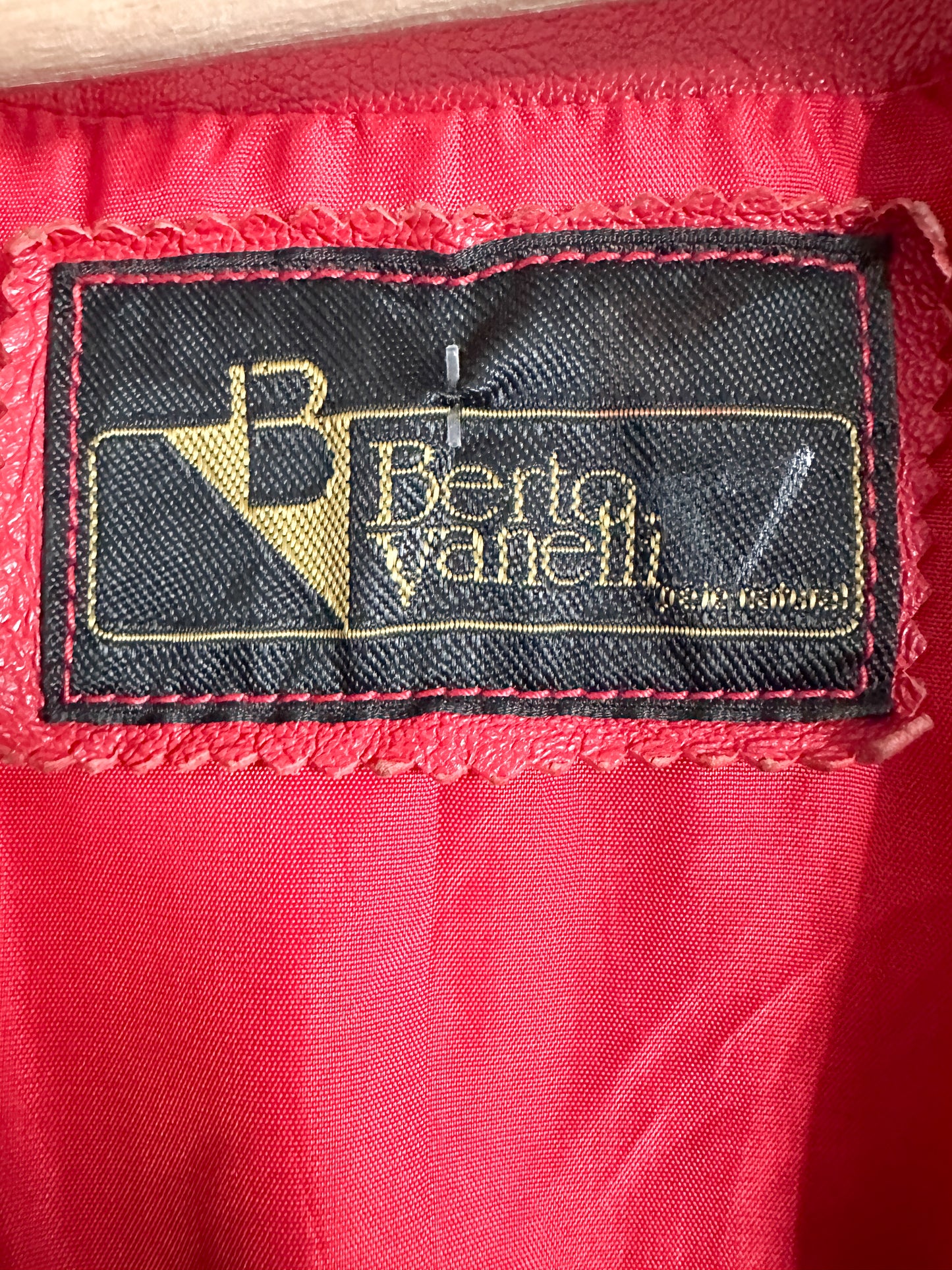 Red Leather Bomber Jacket | Berto Vanelli Red Leather Jacket| Cropped Red Leather Jacket