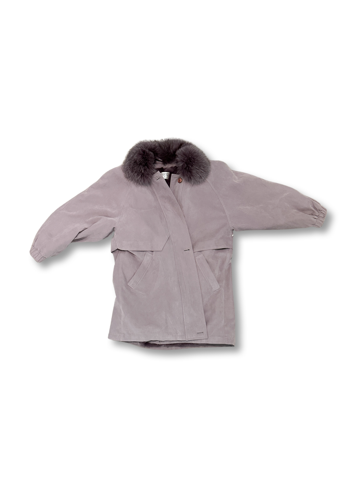 Nina Ricci Coat with Fur Collar and Lining | Lined Mid Length Coat | Warm Designer Coat