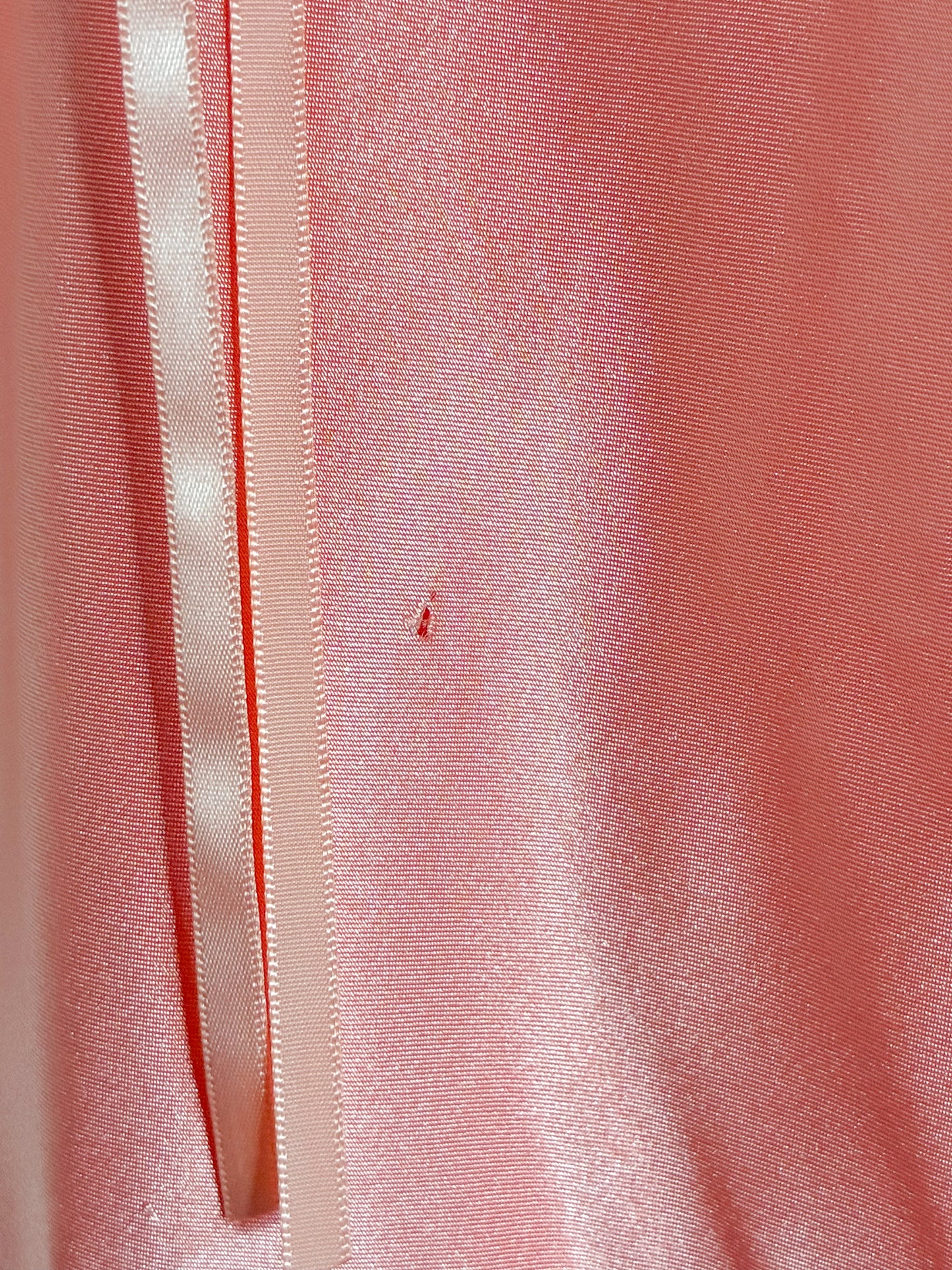 Vintage Bright Orange Lingerie Top with Front Tie – Sheer Polyester Cami