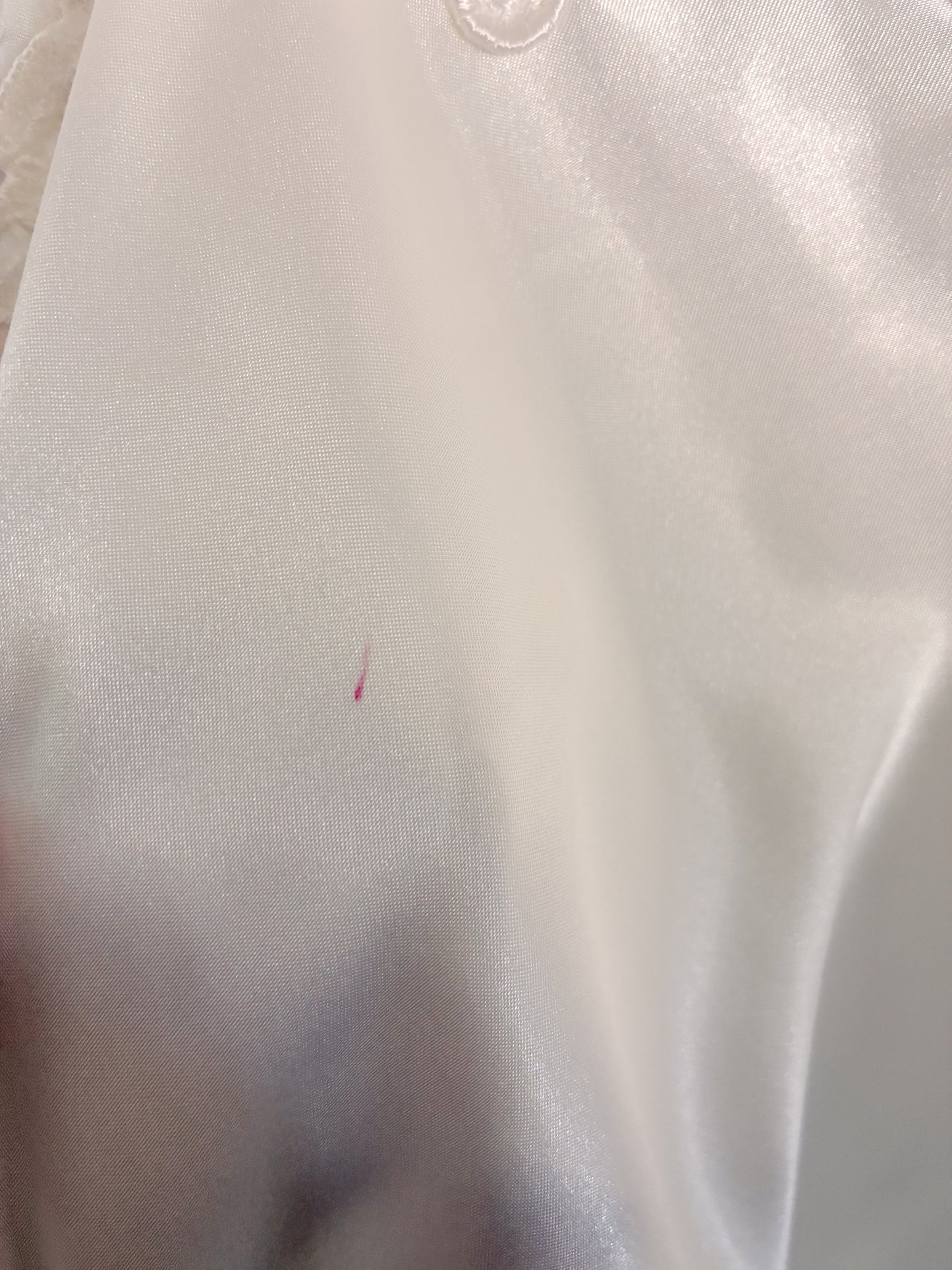 Vintage White Lace Lingerie – Rose Passion Nightgown with Criss-Cross Spaghetti Straps, Size Large