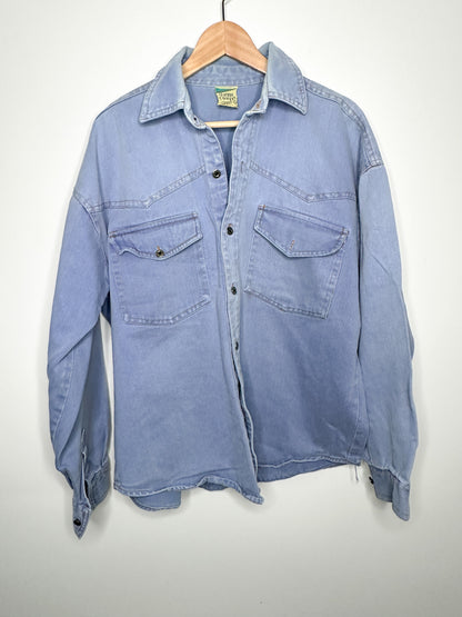 Vintage Claudio Conti Men's Large Denim Shirt | Oversized Denim Shirt