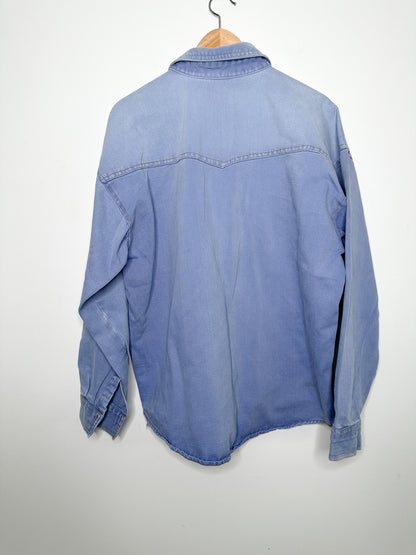 Vintage Claudio Conti Men's Large Denim Shirt | Oversized Denim Shirt