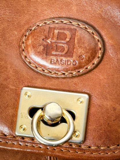 Basido Italian Leather Brown Handbag | Vintage Brown Leather Handbag