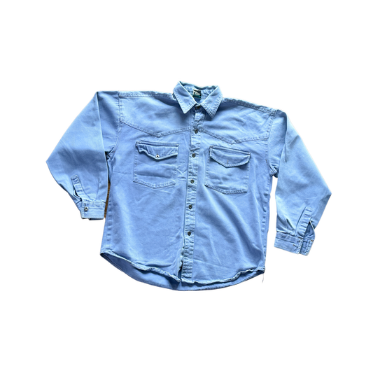 Vintage Claudio Conti Men's Large Denim Shirt | Oversized Denim Shirt