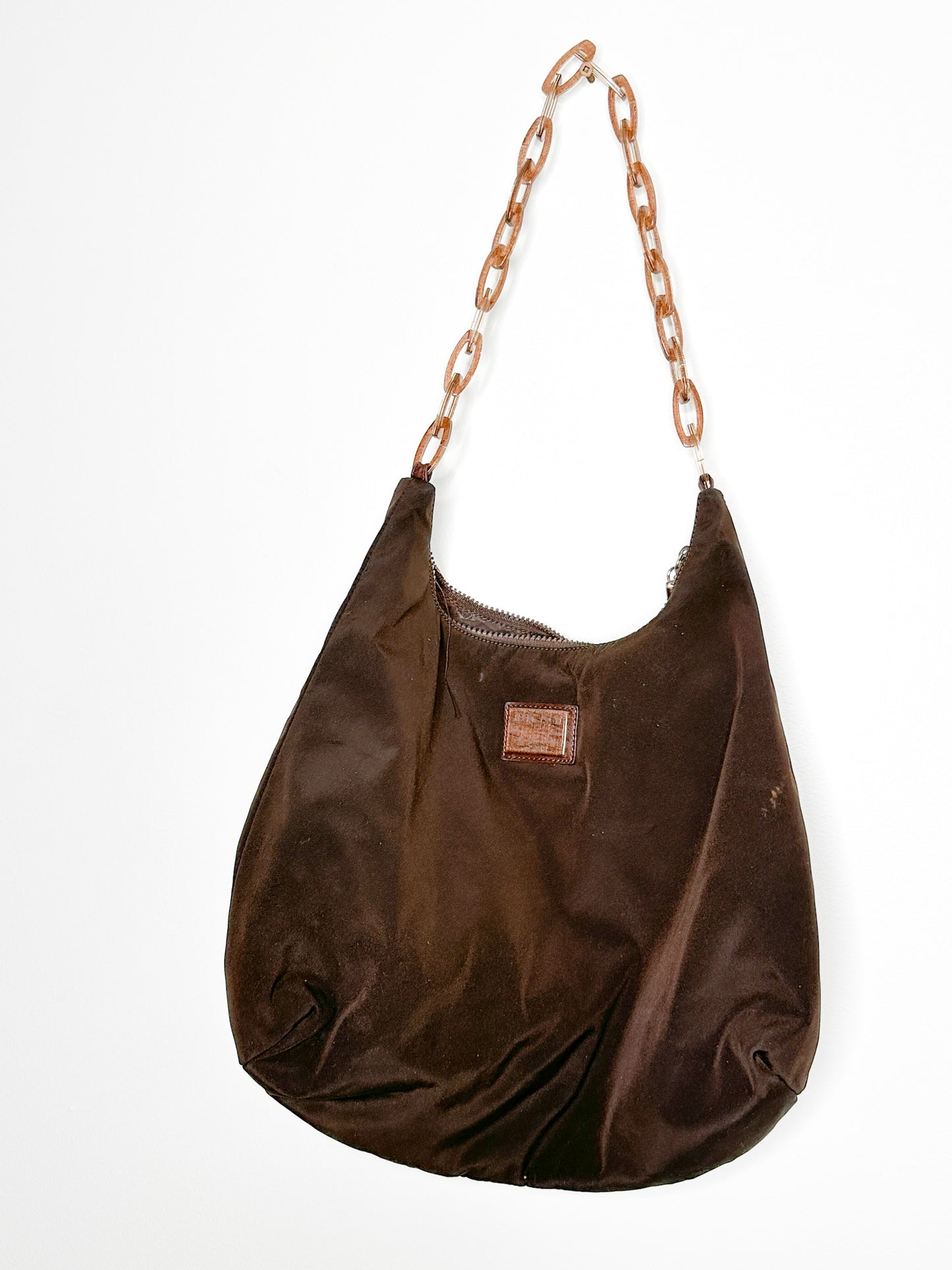 Vintage DKNY Hobo Bag in Chocolate Brown