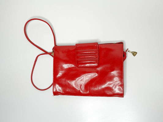 Vintage Red Ingledews/Mastercraft Purse with Gold Hardware| Vintage Red Leather | 1980s Cross body purse