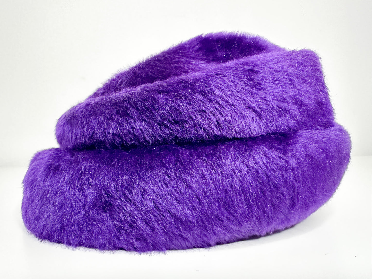 Vintage Purple Orbella Super Beaver Hat with Beaded Embellishment| Vintage Royal Purple Felt Hat | Vintage Beaded hat