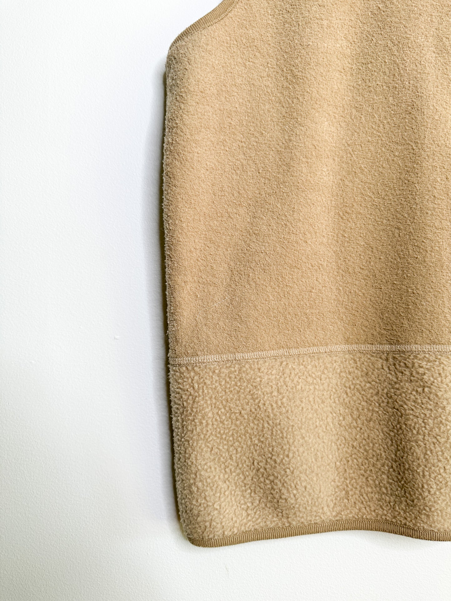 Traditional Country Collection Button Front Fleece Vest | Beige Fleece Vest Size: M