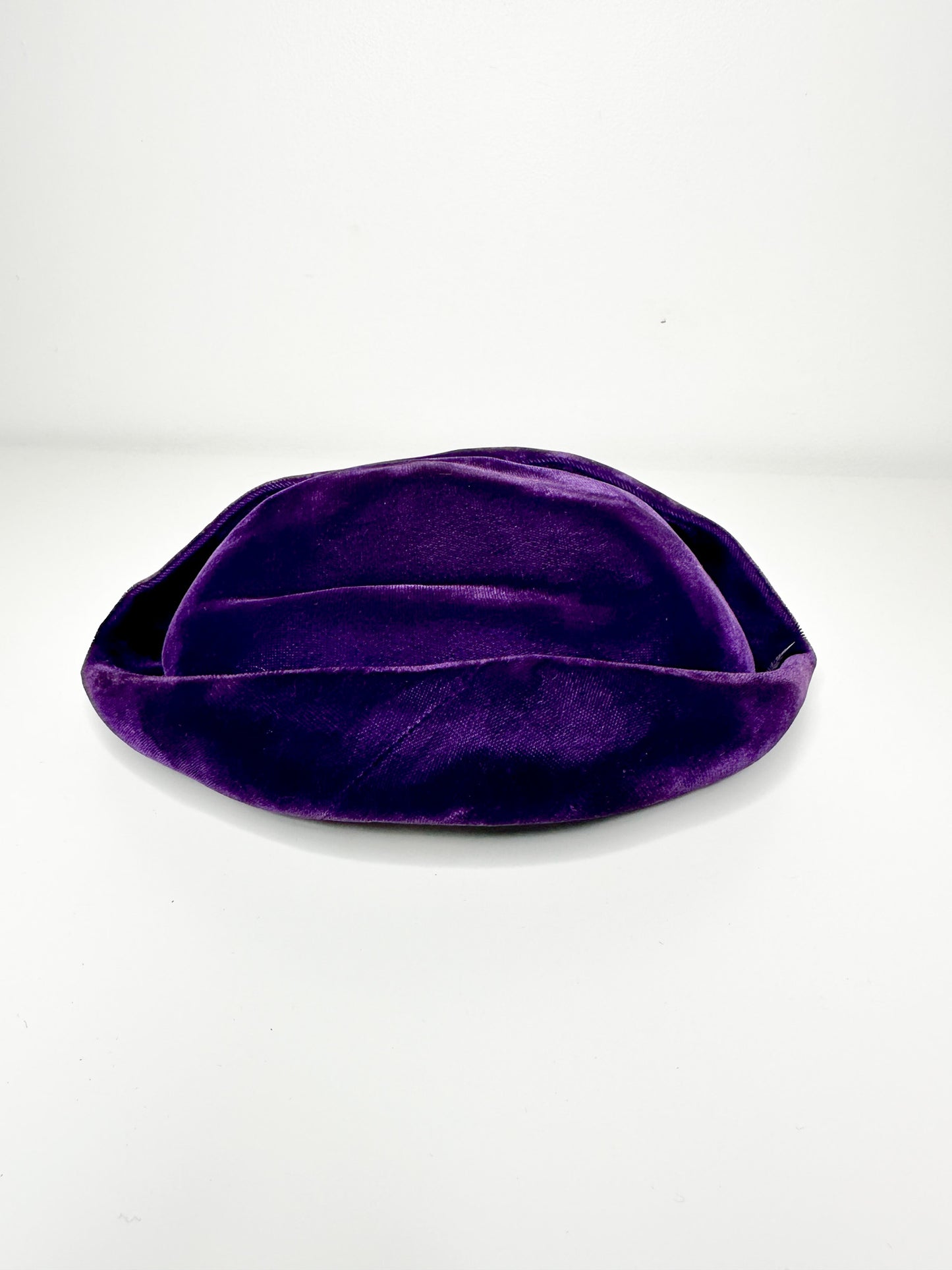 Vintage 1940s Purple Velvet Fascinator | Vintage Fascinator | 1940s Hat | Wedding Hat| Race Track Fascinator