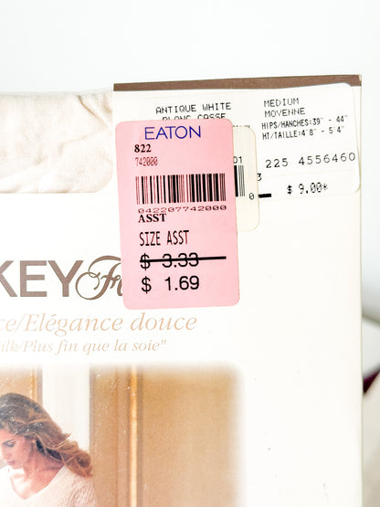 Vintage Jockey For Her Soft Elegance  Opaque Panty Hose - Antique White | Vintage Hosiery NEW in Package