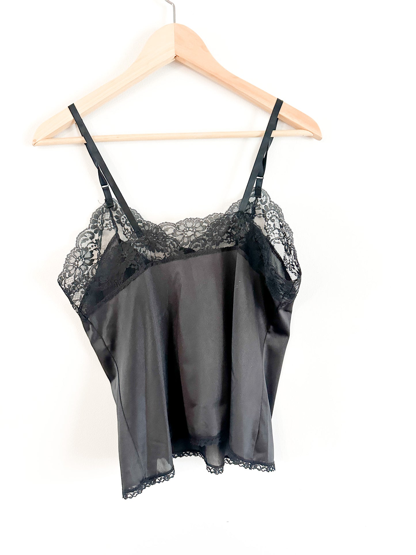 Vintage Ashley Taylor Black Camisole with Lace Detailing