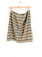 JOBIS Sportwear Plaid Mini Pencil Skirts (Size: 38/Medium)