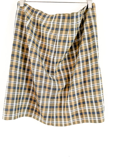 JOBIS Sportwear Plaid Mini Pencil Skirts (Size: 38/Medium)