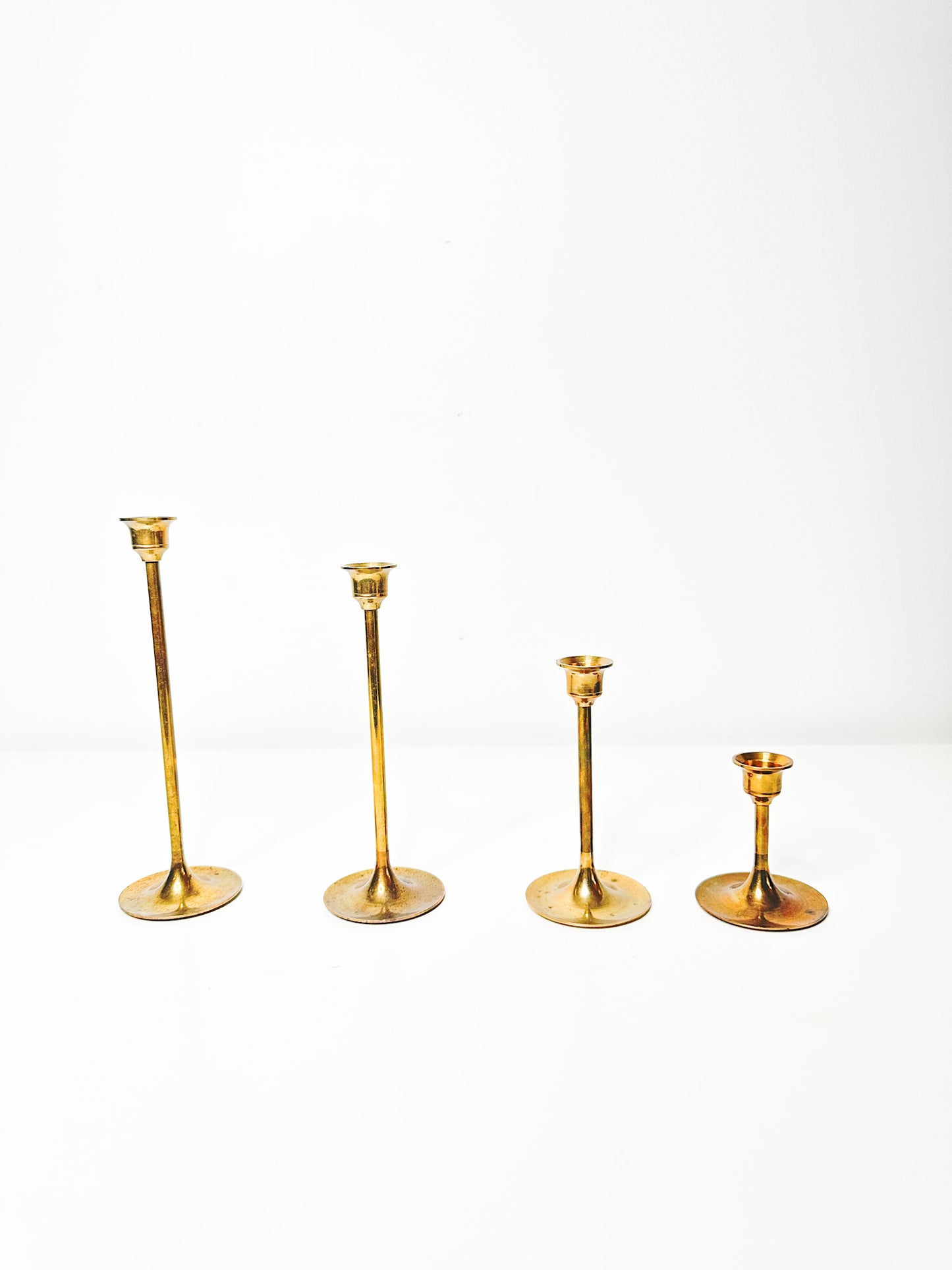 Lot of 4 Vintage Brass Candlestick Holders | Brass Candlestick Holders (Copy)