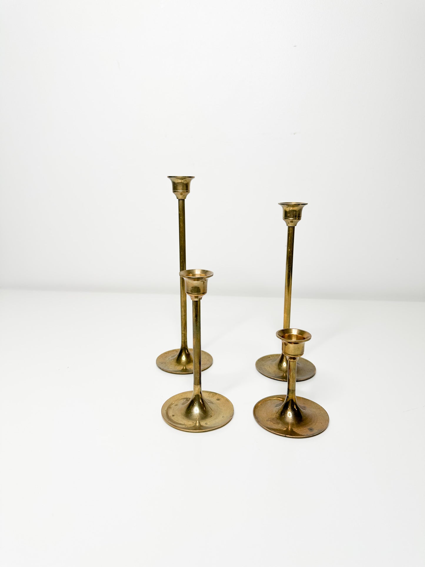 Lot of 4 Vintage Brass Candlestick Holders | Brass Candlestick Holders (Copy)