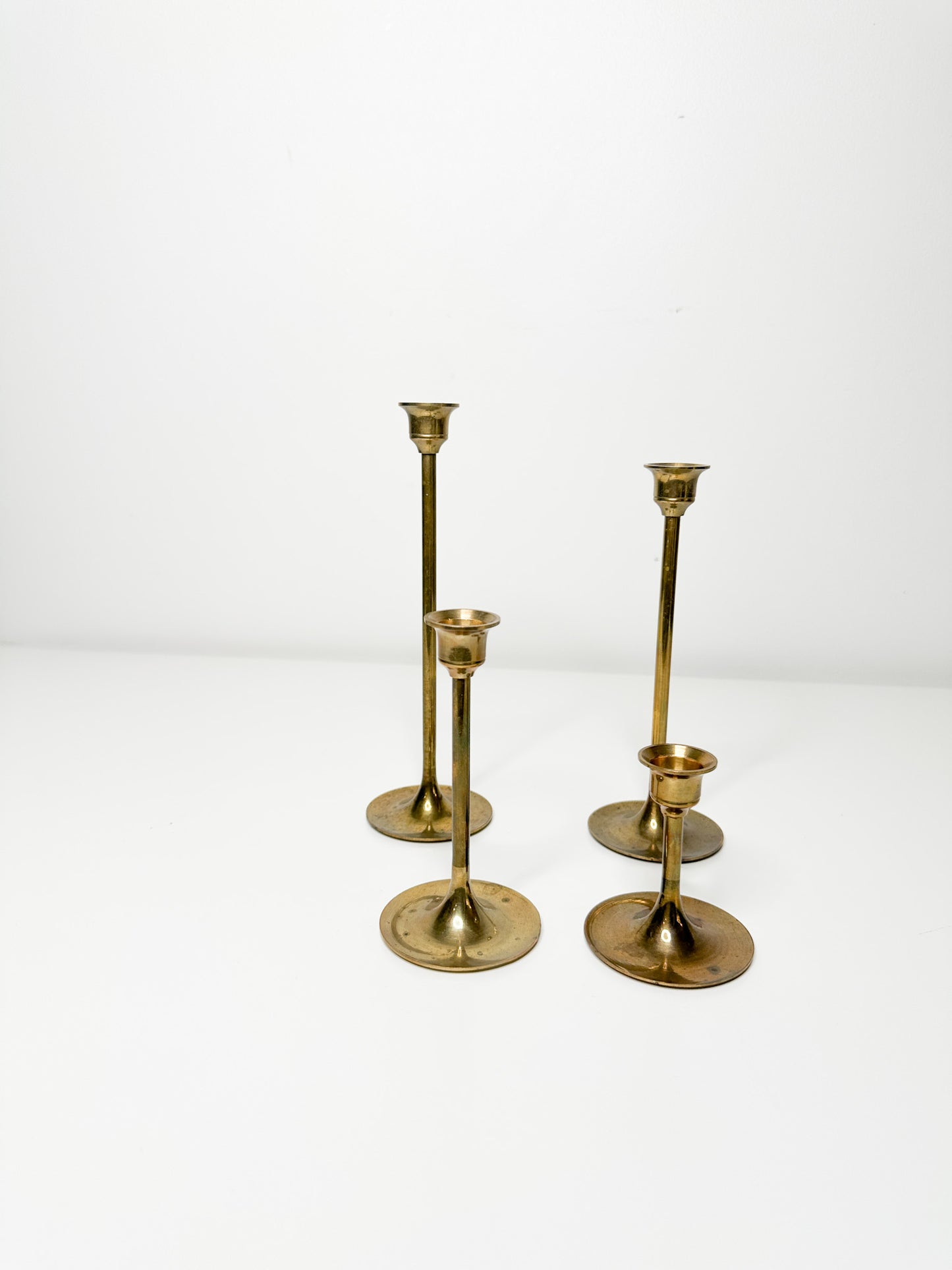 Lot of 4 Vintage Brass Candlestick Holders | Brass Candlestick Holders (Copy)