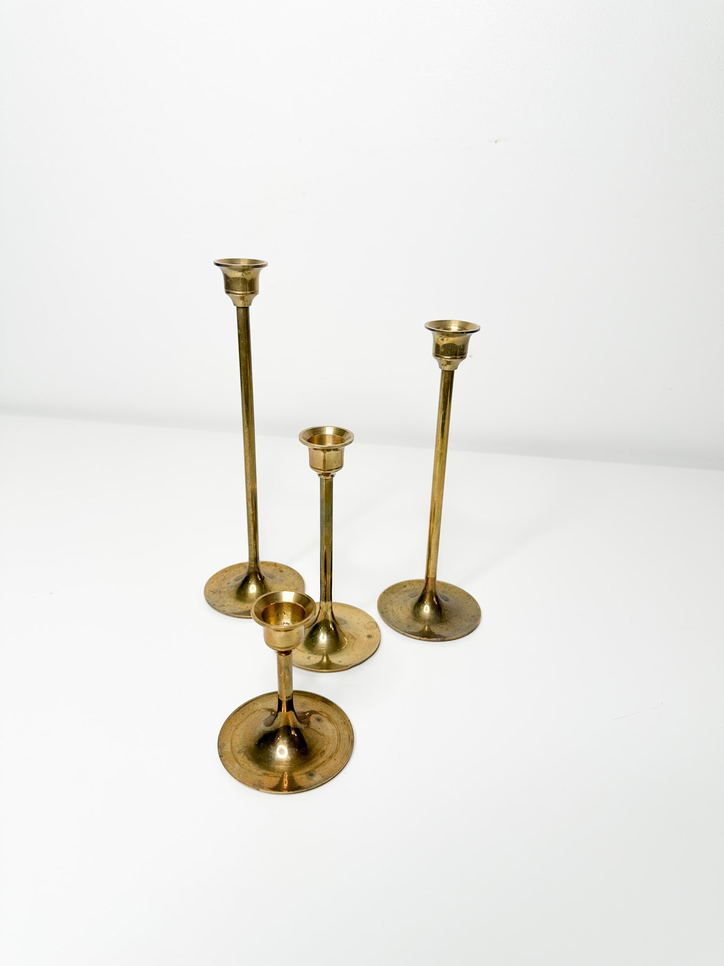 Lot of 4 Vintage Brass Candlestick Holders | Brass Candlestick Holders (Copy)