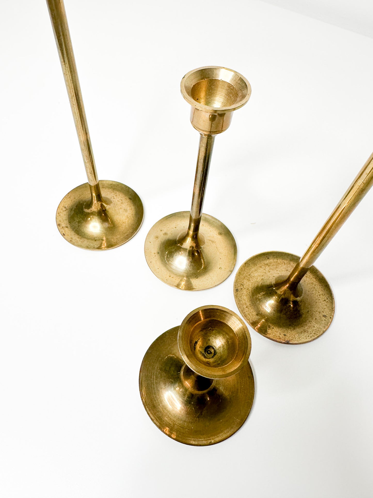 Lot of 4 Vintage Brass Candlestick Holders | Brass Candlestick Holders (Copy)