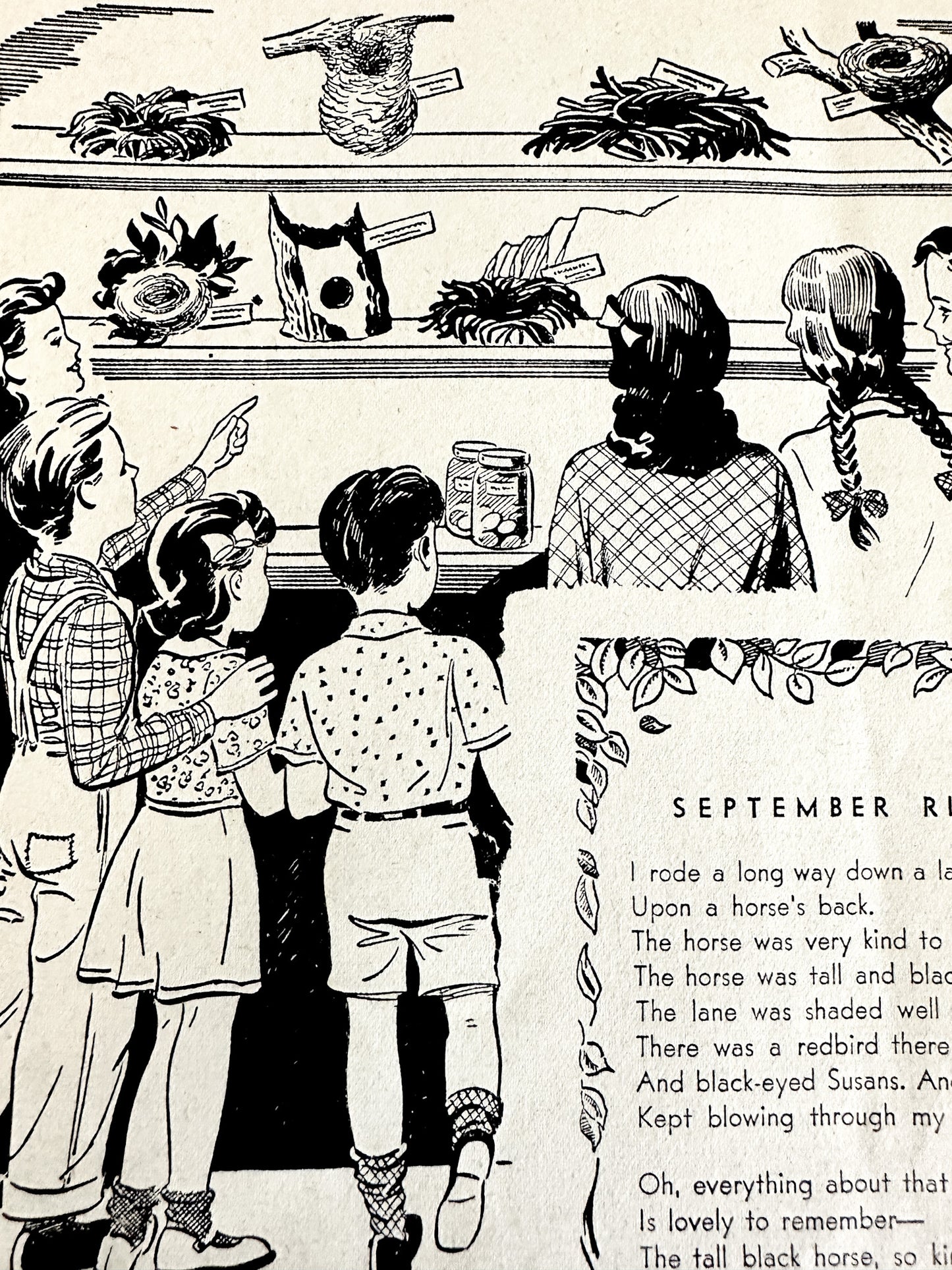 Vintage 1947 Children's Activities for Home and School Magazine | September 1947 Activity Magazine for Kids