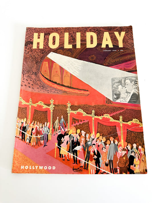 Holiday January 1949 Magazine | Vintage Holiday Magazine - Hollywood Edition| Vintage Advertisement | Travel Magazine