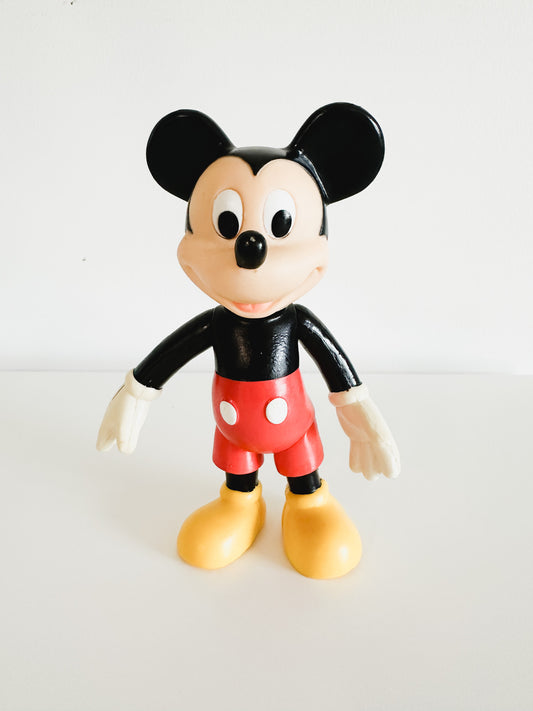 Vintage Mickey Mouse Figurine with Movable Parts | Vintage Disney Character Figurine.