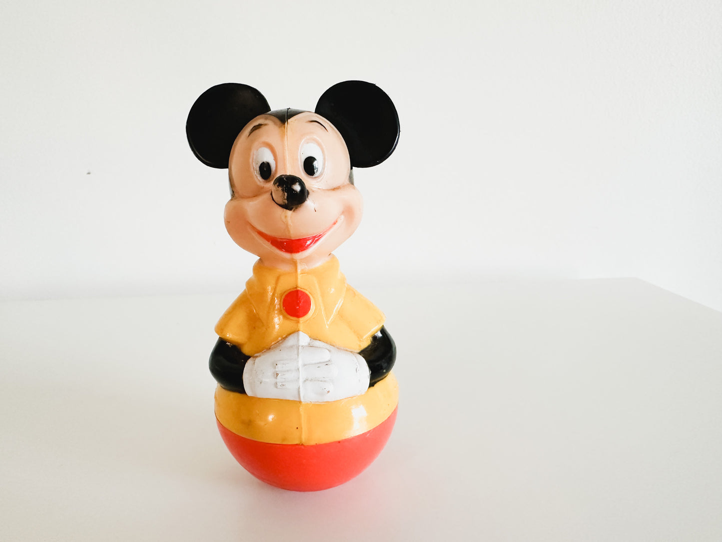 Vintage 1975 Mickey Mouse Walt Disney Productions Polly Wobble Rattle Collectible Toy