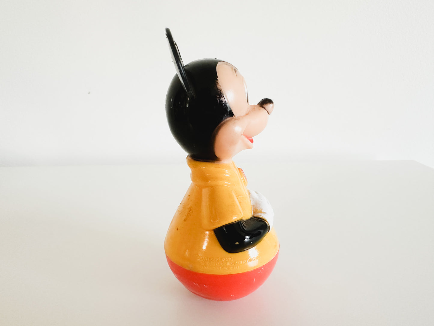 Vintage 1975 Mickey Mouse Walt Disney Productions Polly Wobble Rattle Collectible Toy