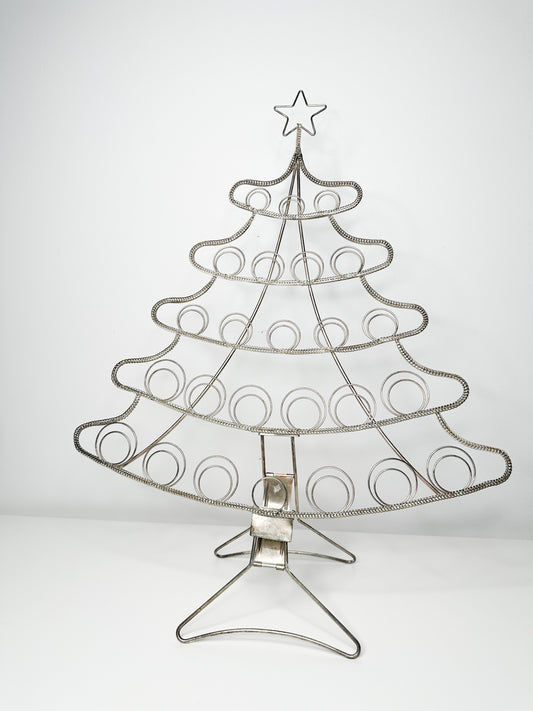 Vintage Metal Christmas Tree Card Holder | Vintage Christmas Decor