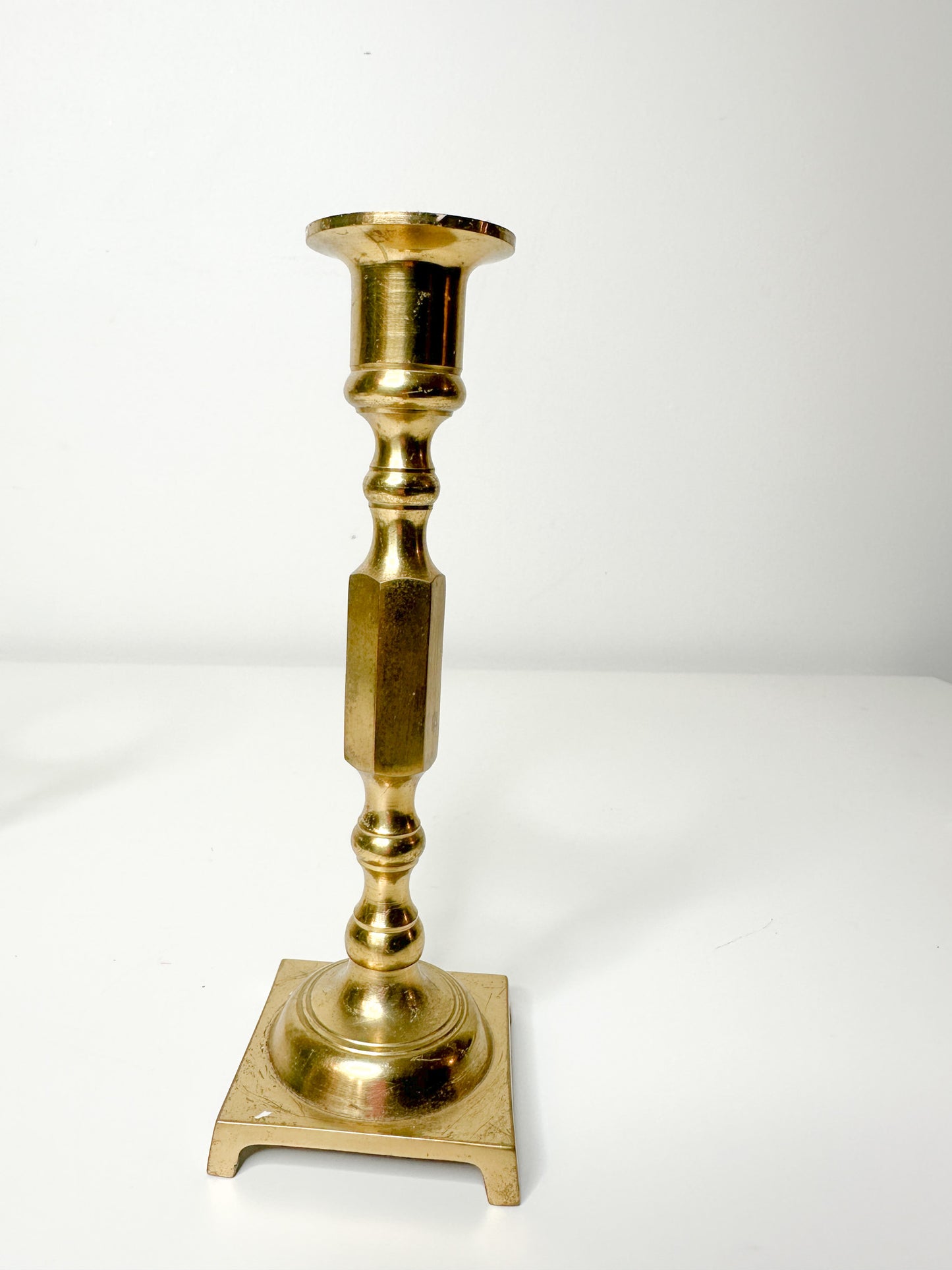 Curated Lot of Two Vintage Brass Candlesticks Holder | Vintage Brass Candlesticks Holder | Collectible Brass Candle Holders