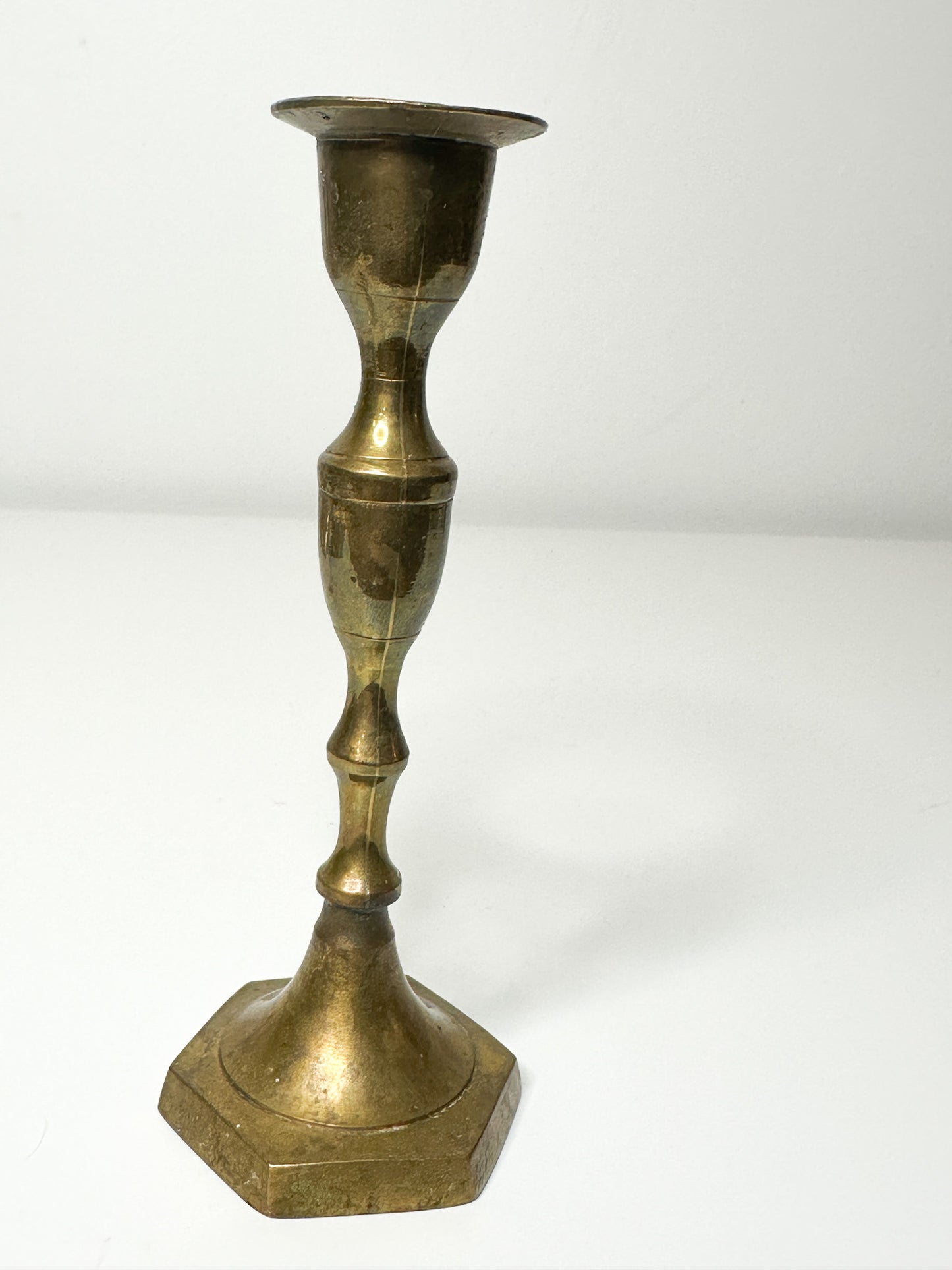 Curated Lot of Two Vintage Brass Candlesticks Holder | Vintage Brass Candlesticks Holder | Collectible Brass Candle Holders