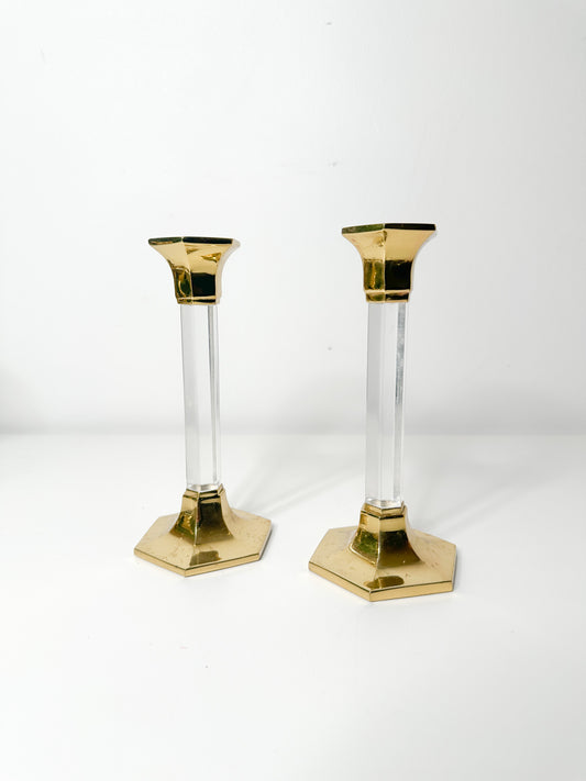 Set of Two Partylite Tapered Candlestick Holders | Vintage