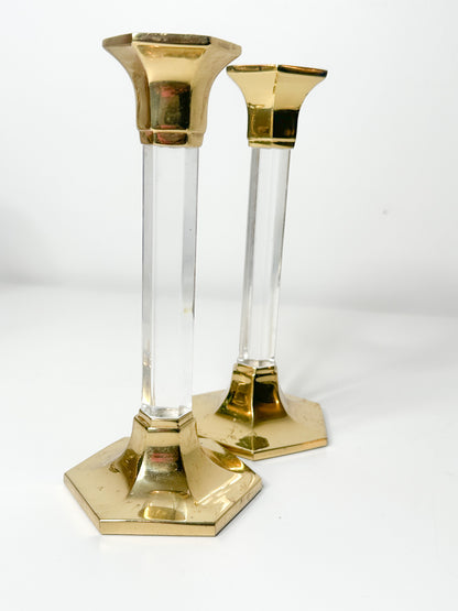 Set of Two Partylite Tapered Candlestick Holders | Vintage