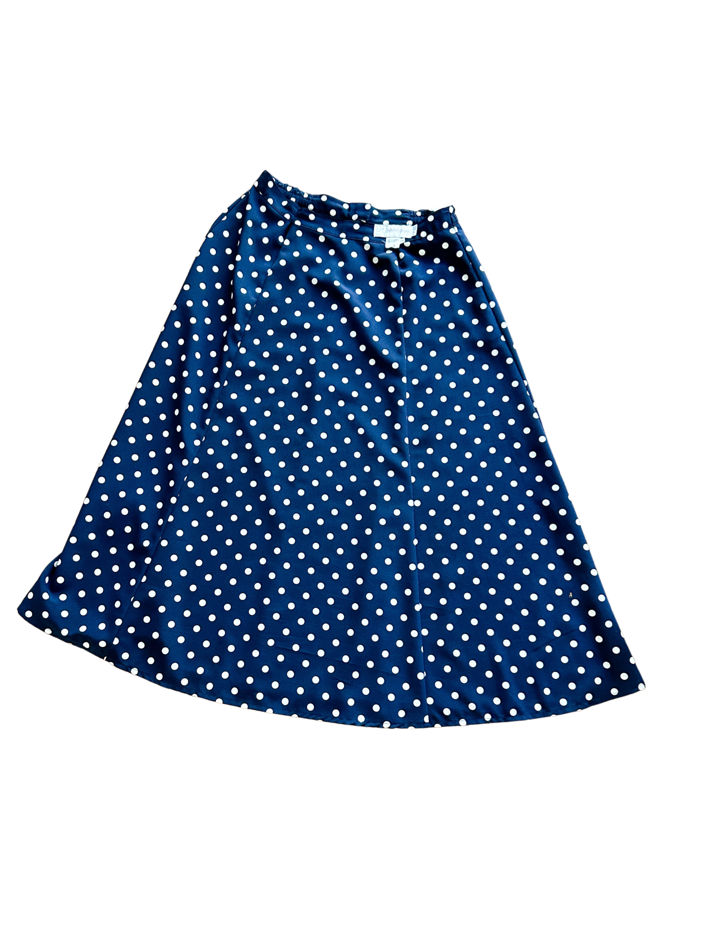 Vintage Nygaard Navy Blue Polka Dot ALine Skirt