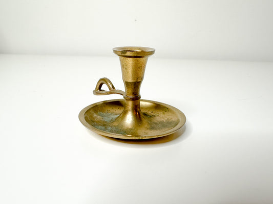 Brass Candlestick holder | Vintage Chamberstick/ Candlestick Holders