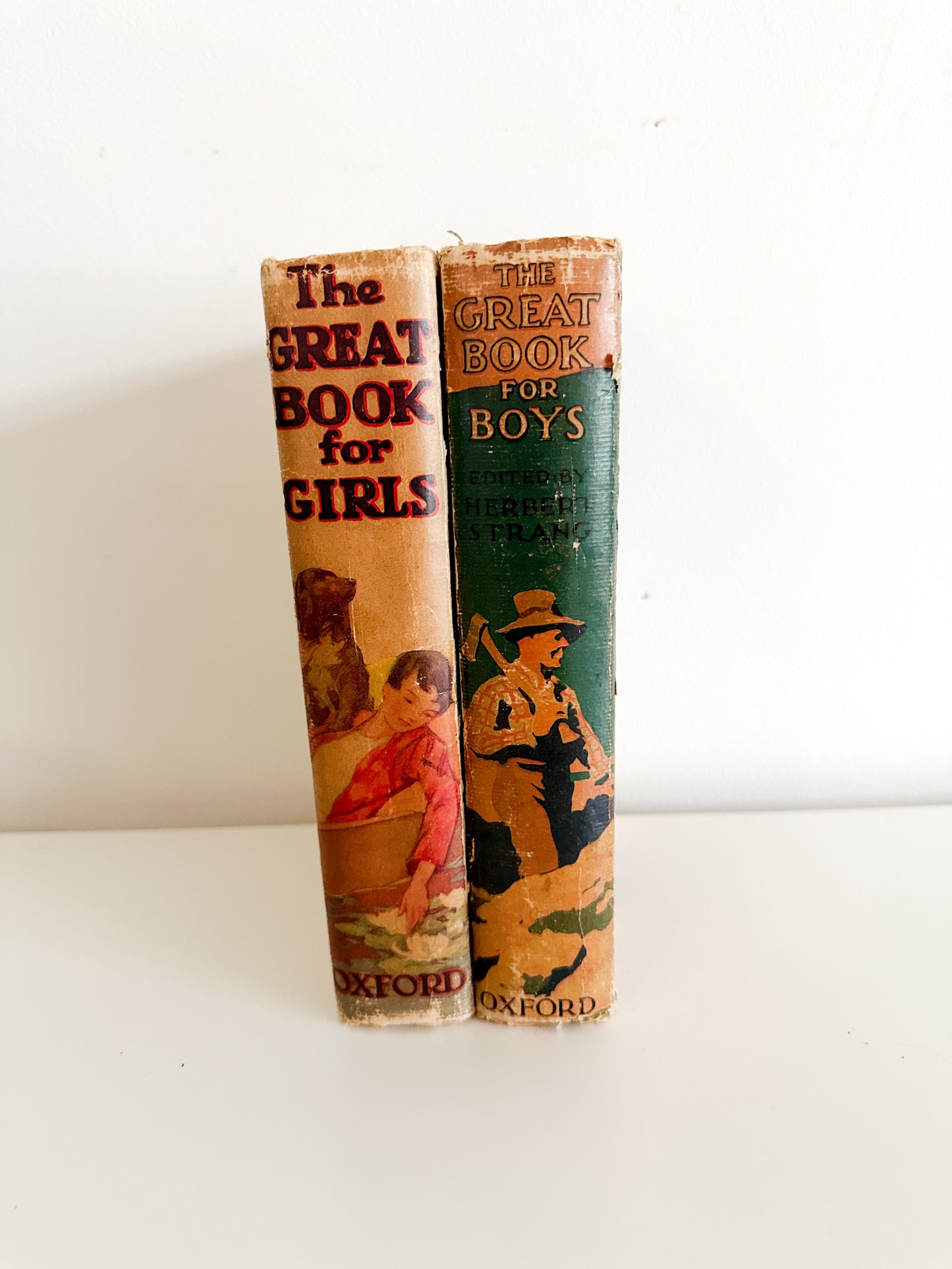 Lot of Two 1930s Vintage Books | The Great Book for Boys and The Great Book For Girls