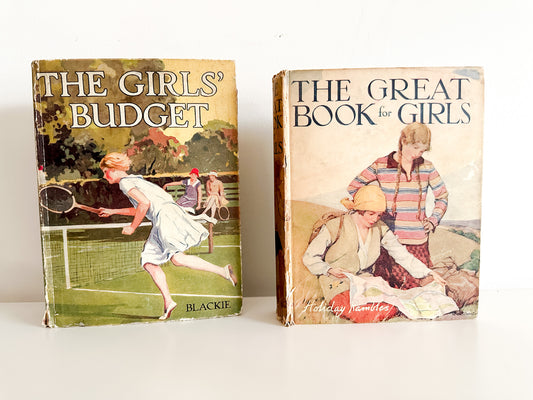 Lot of Two 1930s Vintage Books | The Great Book for Girls and The Girls’ Budget