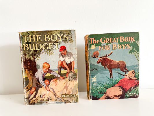 Lot of Two 1930s Vintage Books | The Great Book for Boys and The Boys’ Budget