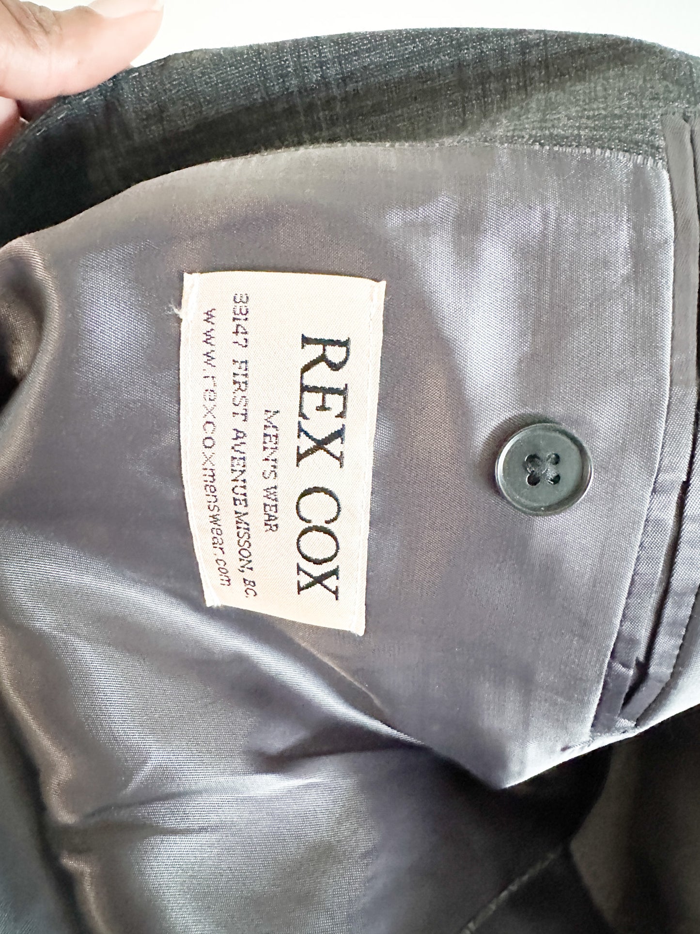 DKNY Mens Gray Plaid Blazer | Size:48R