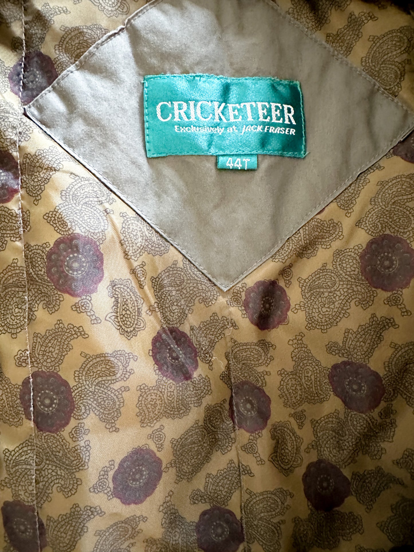 Vintage Cricketeer Khaki Fully Lined Trench Coat| Sizze: 44T | Plus Sized Trench Coat | Oversized Trench coat