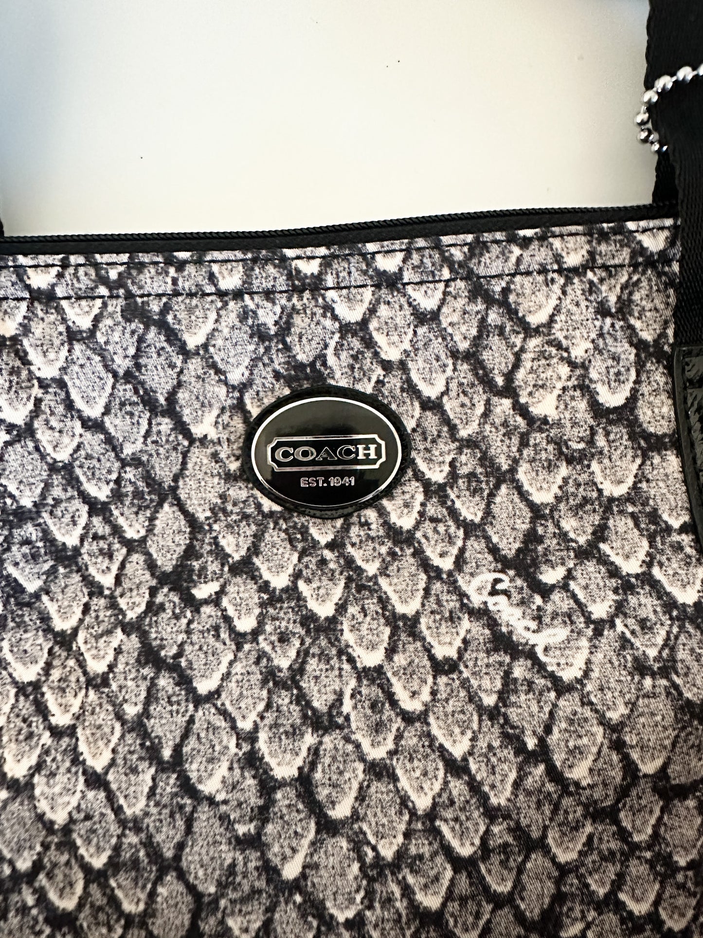 COACH- Ocelot Weekender Snake Print Fabric Tote