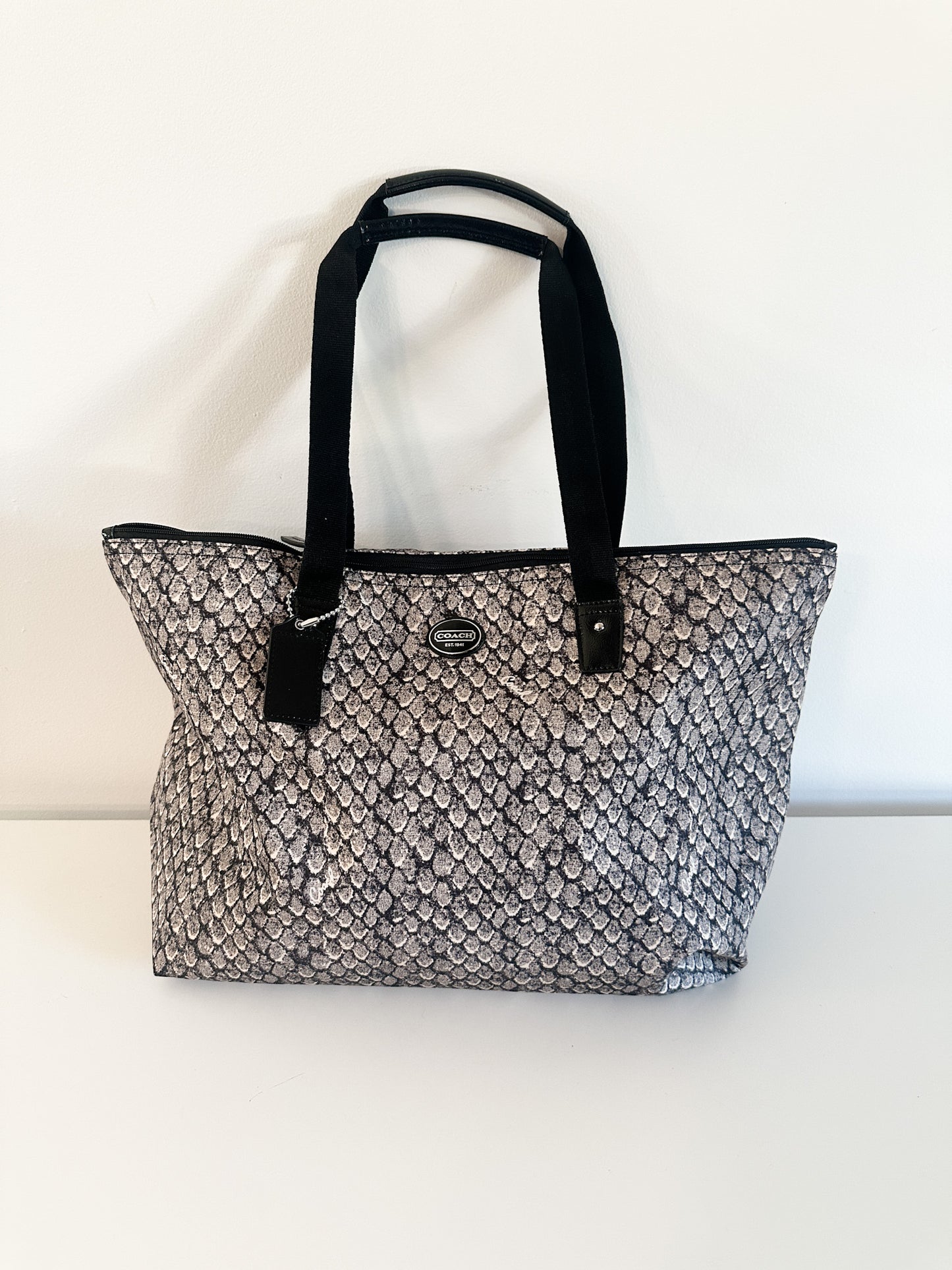 COACH- Ocelot Weekender Snake Print Fabric Tote