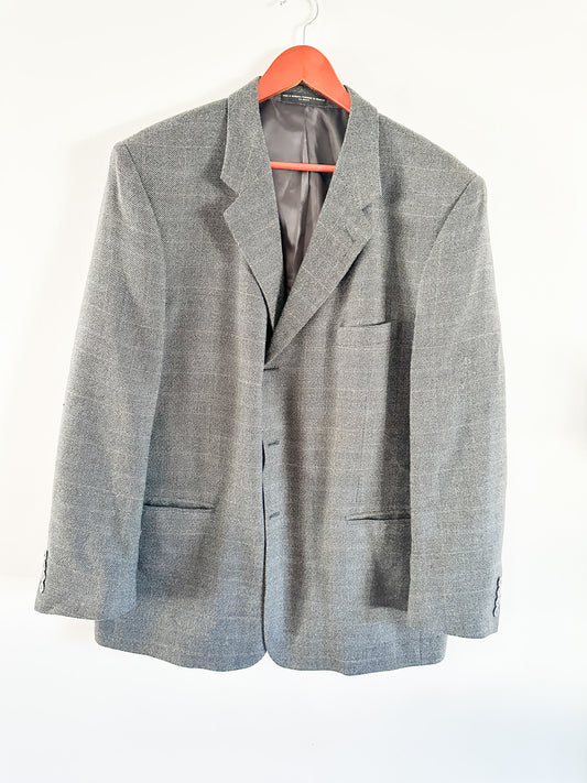 Joseph & Feiss International Blazer | Men's Vintage Wool Plaid Blazer | 46 Regular