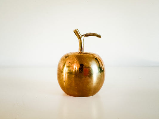 Vintage Brass Apple Bell | Brass MCM Teacher's Bell