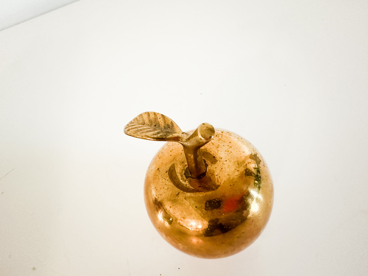 Vintage Brass Apple Bell | Brass MCM Teacher's Bell