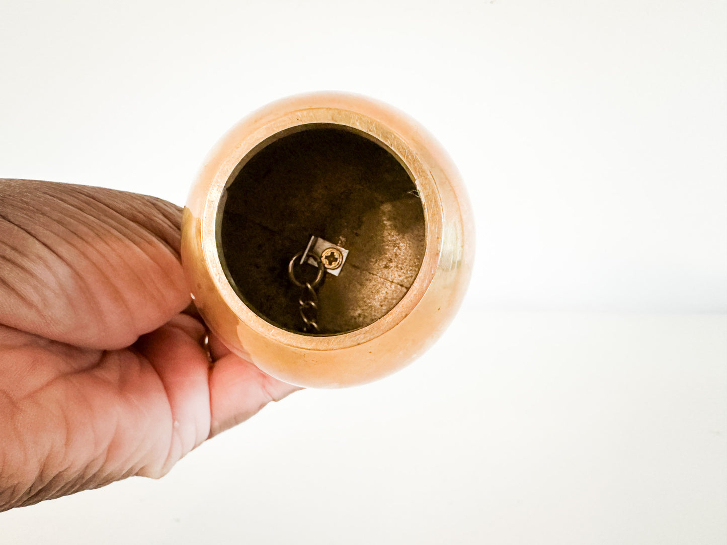 Vintage Brass Apple Bell | Brass MCM Teacher's Bell