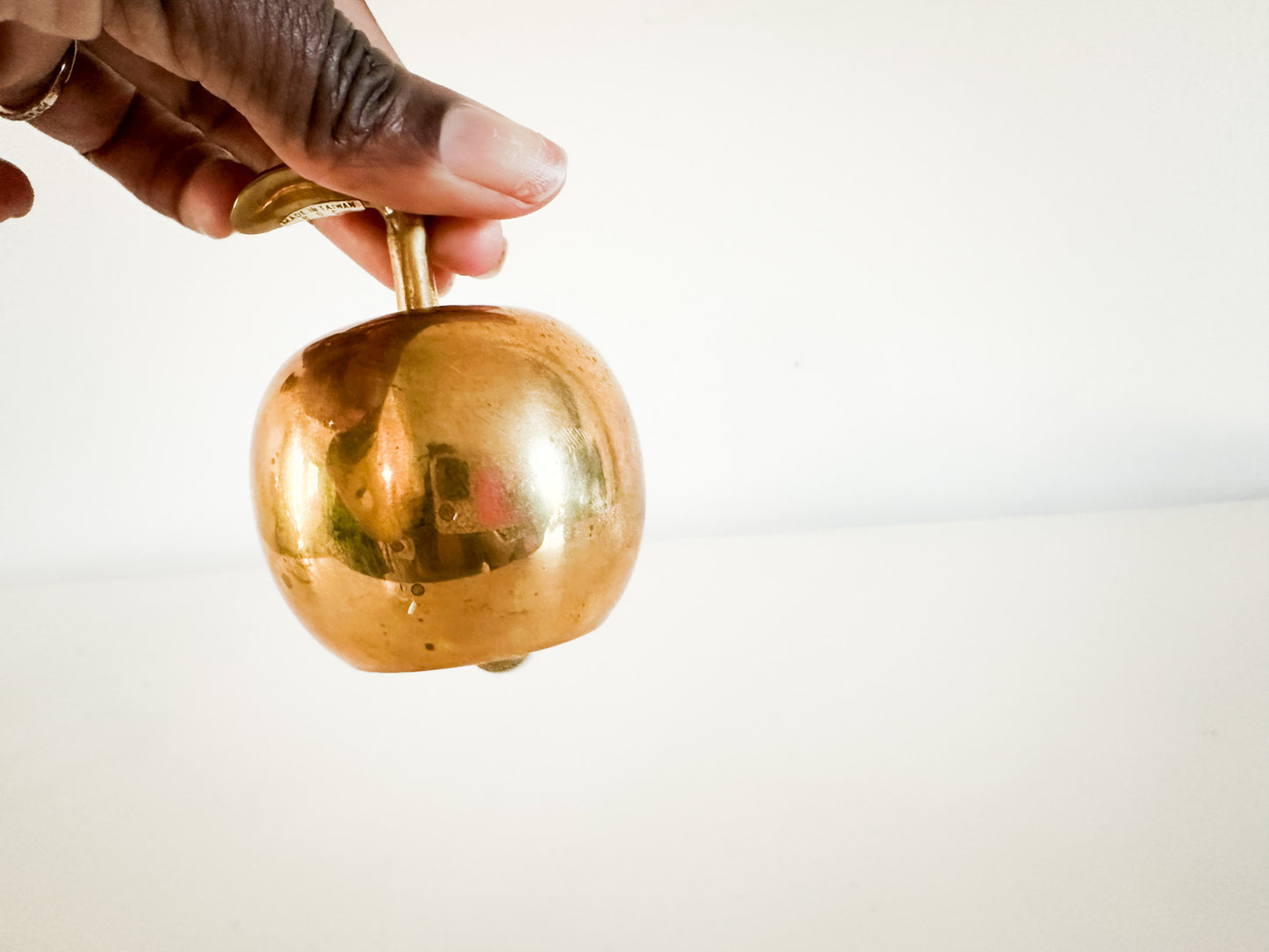 Vintage Brass Apple Bell | Brass MCM Teacher's Bell