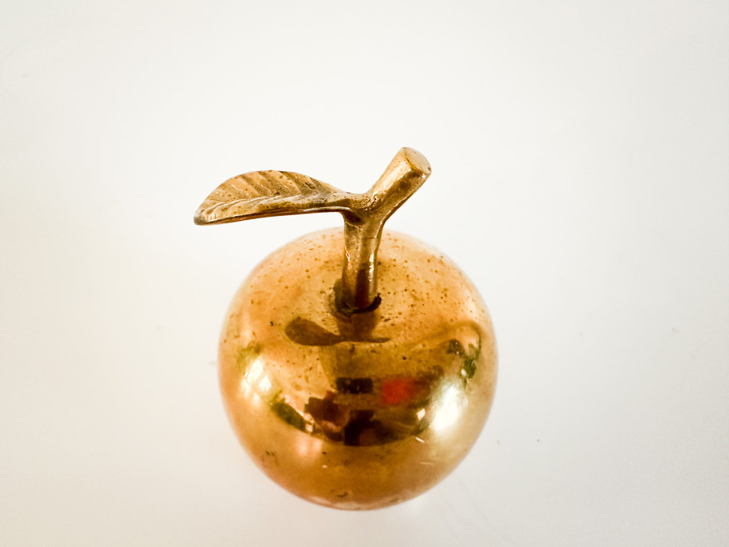 Vintage Brass Apple Bell | Brass MCM Teacher's Bell